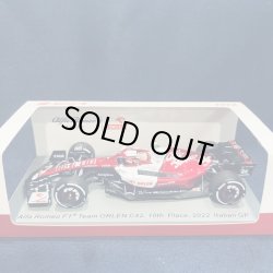 画像1: 新品正規入荷品●SPARK1/43 ALFA ROMEO C42 10th PLACE ITALIAN GP 2022 周冠宇（ジョウ・グアンユー）#24