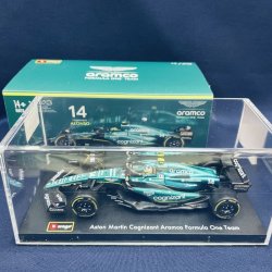 画像1: 新品正規入荷品●burago1/43 ASTON MARTIN AMR23 (F.アロンソ）2023 #14 ※アクリルケース＆ドライバーフィギュア付