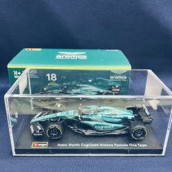 画像1: 新品正規入荷品●burago1/43 ASTON MARTIN AMR23 (L.ストロール）2023 #18 ※アクリルケース＆ドライバーフィギュア付