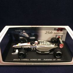 画像1: セカンドハンド品●Racing on別注●SPARK 1/43 BRAUN TYRRELL HONDA 020 AUSTRALIAN GP 1991 (中嶋悟）#3