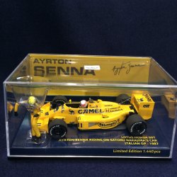 画像1: セカンドハンド品●PMA 1/43 LOTUS HONDA 99T ITALIAN GP 1987 SENNA RIDING ON NAKAJIMA (中嶋悟）#11