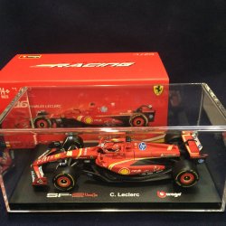 画像1: 新品正規入荷品●burago1/43 FERRARI SF-24 (C.ルクレール）2024 #16 ※アクリルケース＆ドライバーフィギュア付