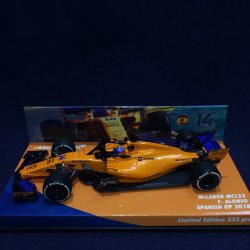 画像1: セカンドハンド品●CKモデル別注●PMA1/43 McLAREN MCL33 SPANISH GP 2018 (F.アロンソ）#14