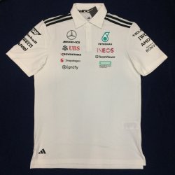 画像1: メルセデス AMG ペトロナス F1 チーム ドライバー ポロシャツ ホワイト 2025 /アディダス (サイズ M)