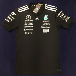 画像1: メルセデス AMG ペトロナス F1 チーム ドライバー Tシャツ ブラック 2025 /アディダス （サイズ　L）