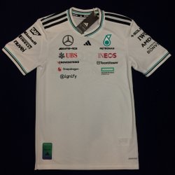 画像1: （オーセンティック）メルセデス AMG ペトロナス F1 チーム ドライバー Tシャツ ホワイト 2025 /アディダス （サイズ　S）