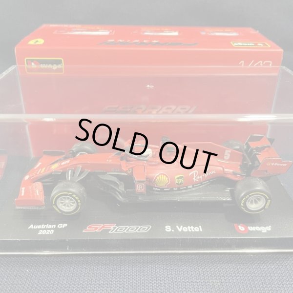 画像1: 新品正規入荷品●burago1/43 FERRARI SF1000 AUSTRIAN GP 2020(S.ベッテル）#5 ドライバーフィギュア付