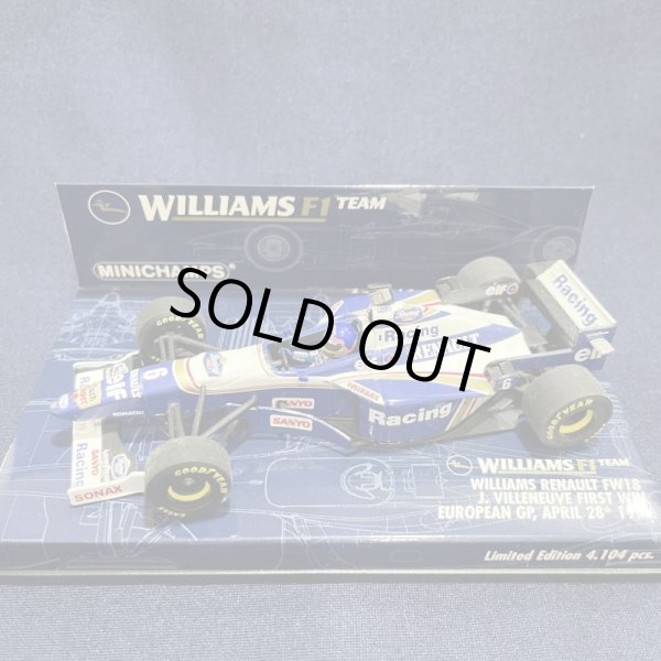 画像1: セカンドハンド品●PMA1/43 WILLIAMS RENAULT FW18 EUROPEAN GP 1996 (J.ビルヌーブ）#6