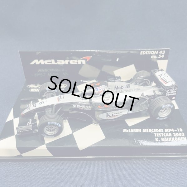 画像1: セカンドハンド品●PMA1/43 McLAREN MERCEDES MP4-18 TESTCAR 2003 (K.ライコネン）