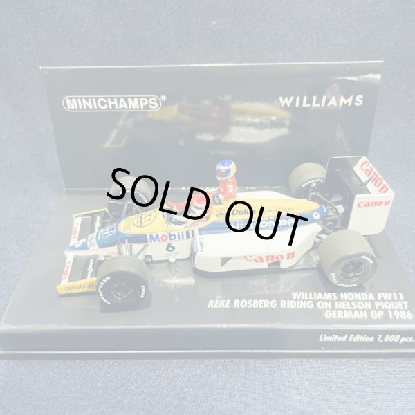 画像1: セカンドハンド品●PMA1/43 WILLIAMS HONDA FW11 GERMAN GP 1986 K.K.ROSBERG RIDING ON (N.ピケ)#6