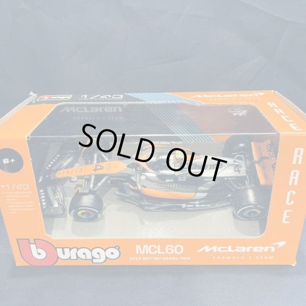 画像1: 新品正規入荷品●burago1/43 McLAREN MCL60 BRITISH GP 2023 (L. ノリス）#4 