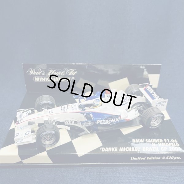 画像1: セカンドハンド品●PMA1/43 BMW SAUBER F1 06 DANKE MICHAEL BRAZIL GP 2006 (N.ハイドフェルド）#16