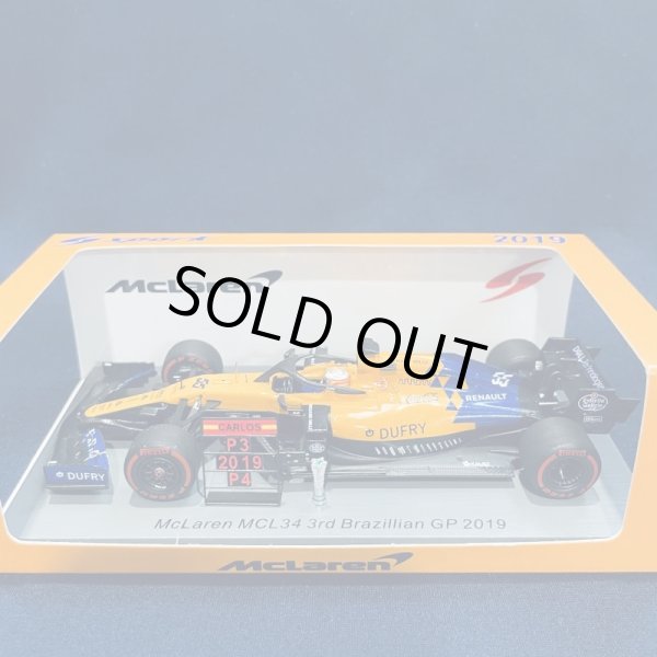 画像1: セカンドハンド品●SPARK1/43 McLAREN MCL34 3rd BRAZILLIAN GP 2019 (C.サインツ）#55