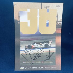 画像: WEC 2024 TEAM JOTA 38号車　バトン・ラスムッセン・ハンセン 3名直筆サイン入りドライバーカード