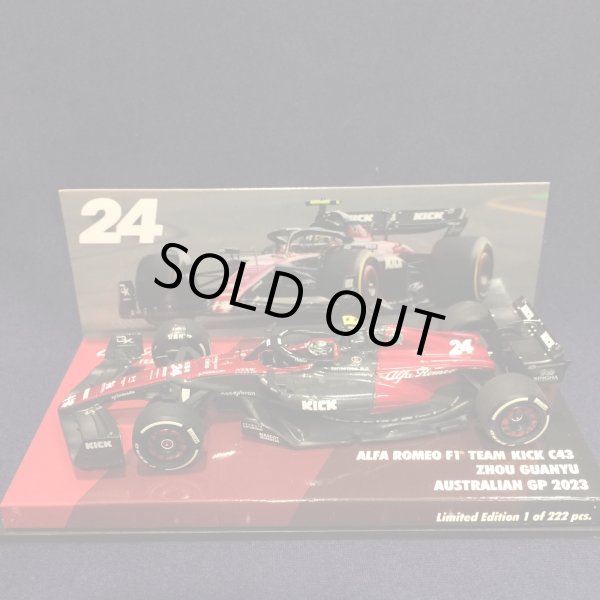 画像1: セカンドハンド品●CK MODELCARS別注●PMA1/43 ALFA ROMEO KICK C43 AUSTRALIAN GP 2023 周冠宇（ジョウ・グアンユー）#24