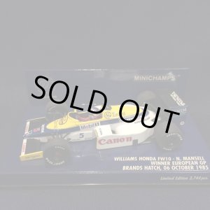 画像: セカンドハンド品●PMA1/43 WILLIAMS HONDA FW10 WINNER EUROPEAN GP 1985 (N.マンセル）#5