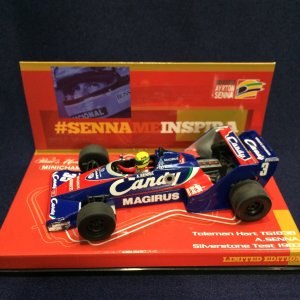 画像: セカンドハンド品●セナ財団「SENNA ME INSPIRA」パッケージ ●PMA1/43 トールマン ハート TG183B (A.セナ）1983 シルバーストーン　テスト 