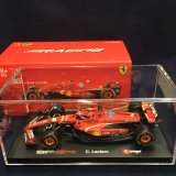 画像: 新品正規入荷品●burago1/43 FERRARI SF-24 (C.ルクレール）2024 #16 ※アクリルケース＆ドライバーフィギュア付