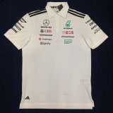 画像: メルセデス AMG ペトロナス F1 チーム ドライバー ポロシャツ ホワイト 2025 /アディダス (サイズ M)