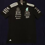 画像: メルセデス AMG ペトロナス F1 チーム ドライバー ポロシャツ ブラック 2025 /アディダス (サイズ XL)