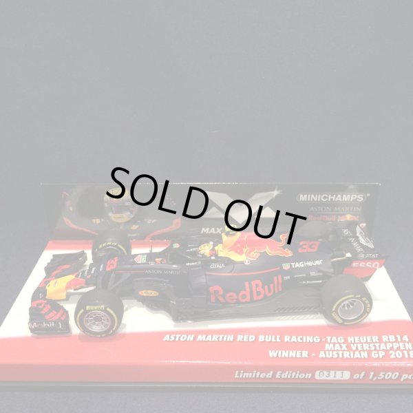 画像1: セカンドハンド品●MVショップ別注●PMA1/43 RED BULL RB14 WINNER AUSTRIAN GP 2018 (M.フェルスタッペン）#33