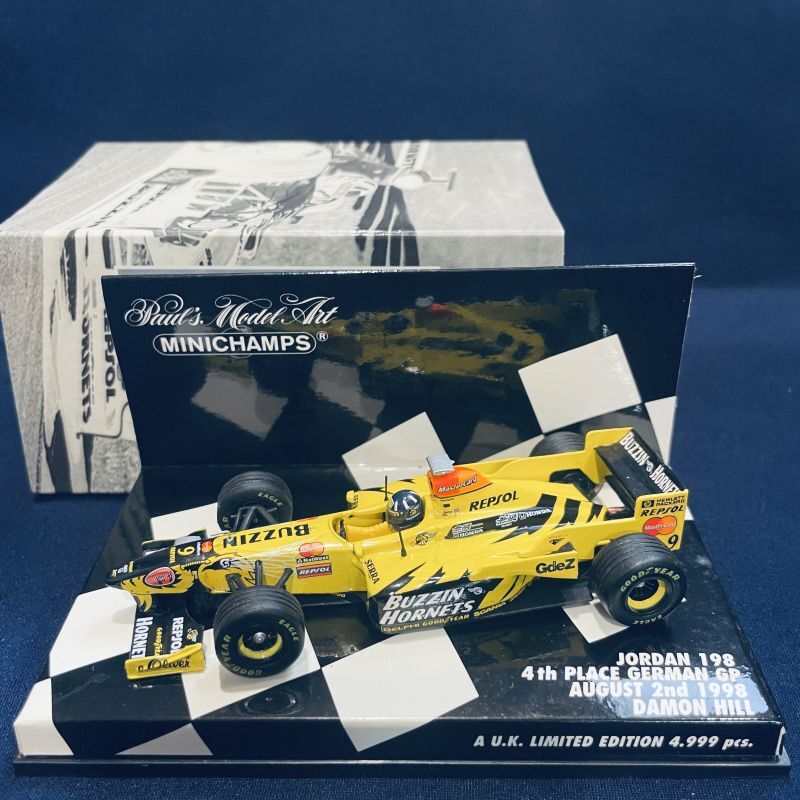 画像1: セカンドハンド品●PMA1/43 JORDAN 198 4th PLACE GERMAN GP 1998 (D.ヒル）