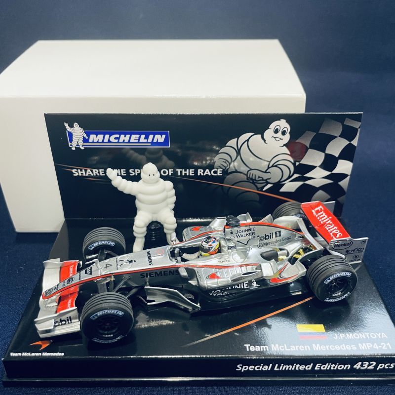 画像1: セカンドハンド品●ミシュラン別注●PMA1/43 McLAREN MERCEDES MP4-21 （J.P.モントーヤ）#4