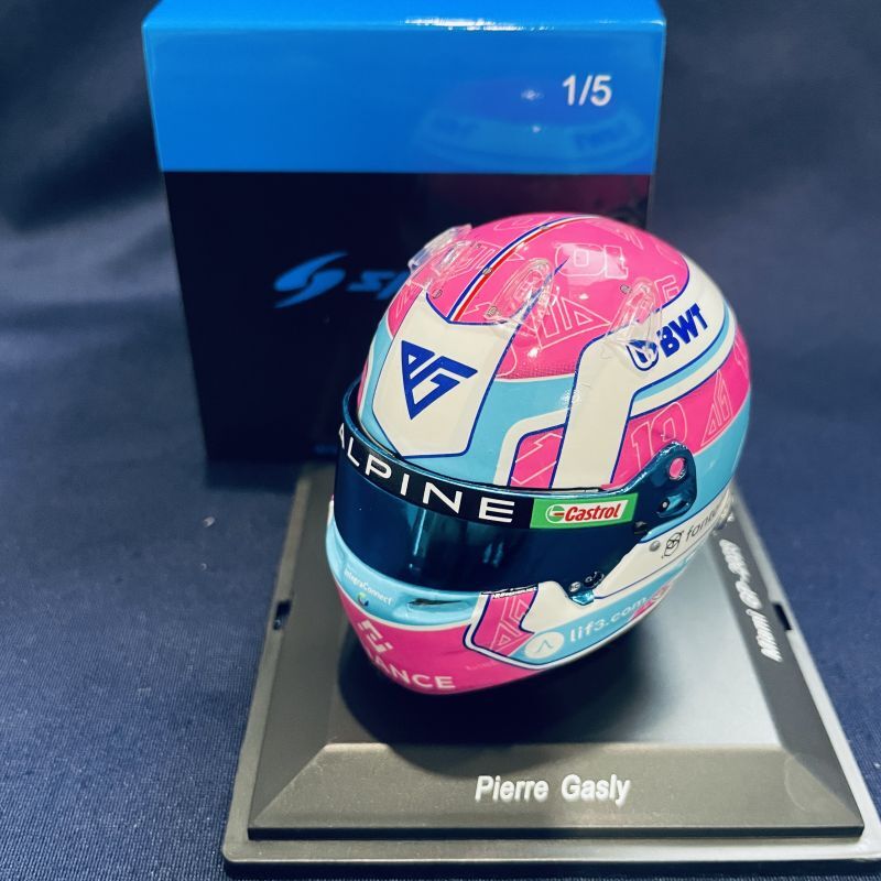 画像1: 新品正規入荷品●SPARK1/5 ALPINE MIAMI GP 2023 P.ガスリー ミニヘルメット