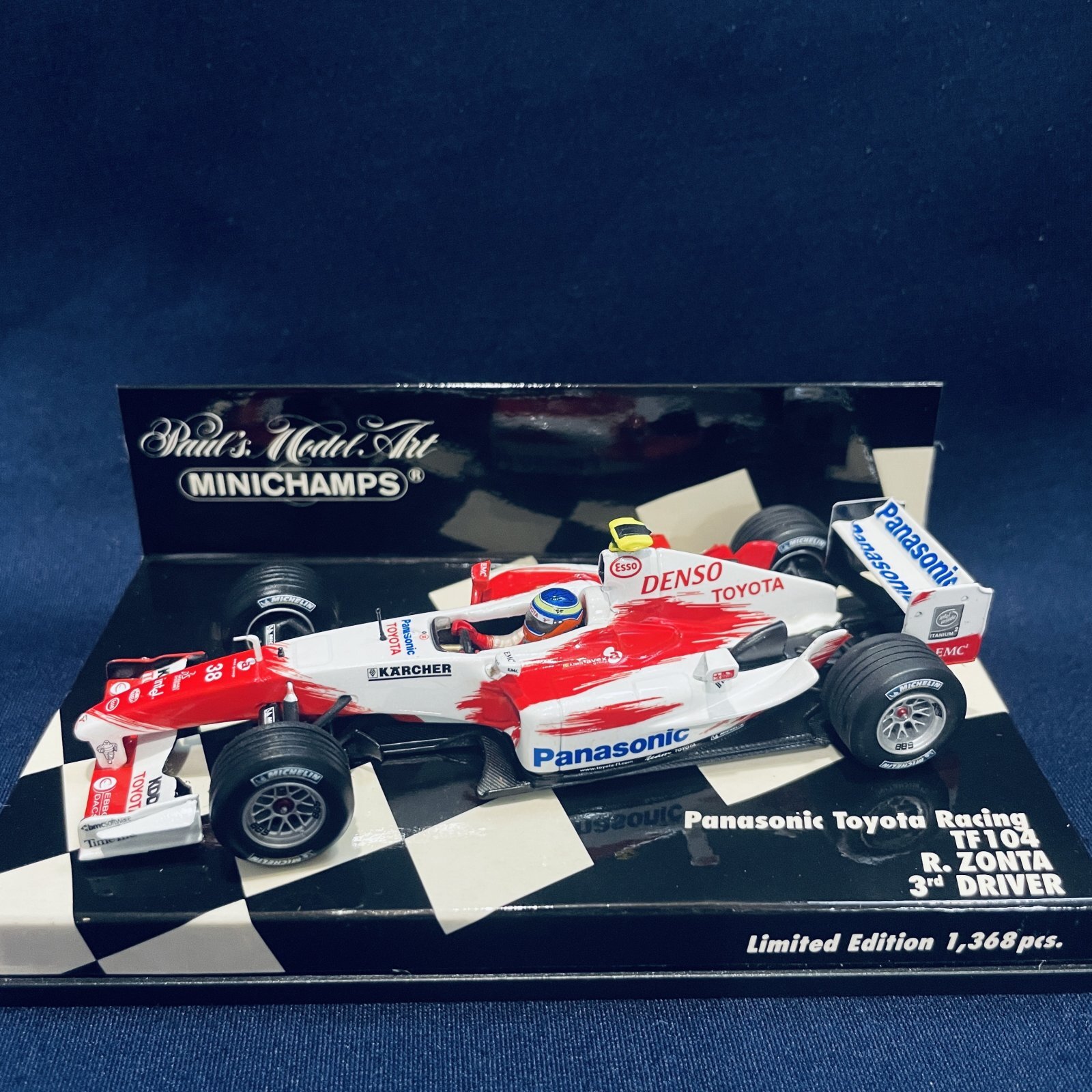 画像1: セカンドハンド品●PMA1/43 PANASONIC TOYOTA TF104 3rd DRIVER (R.ゾンタ）#38