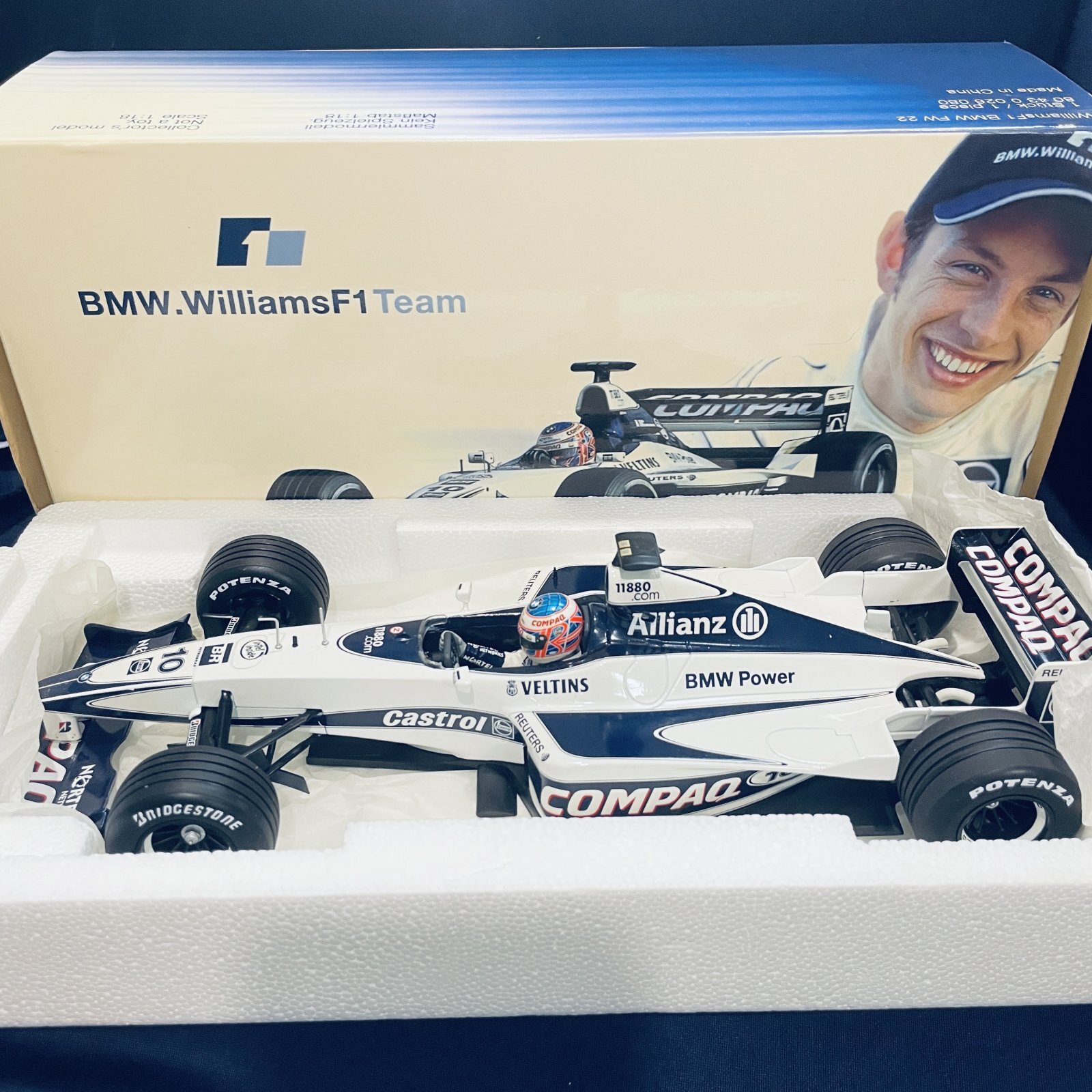 画像1: セカンドハンド品●PMA 1/18 WILLIAMS BMW FW22 (J.バトン）#10