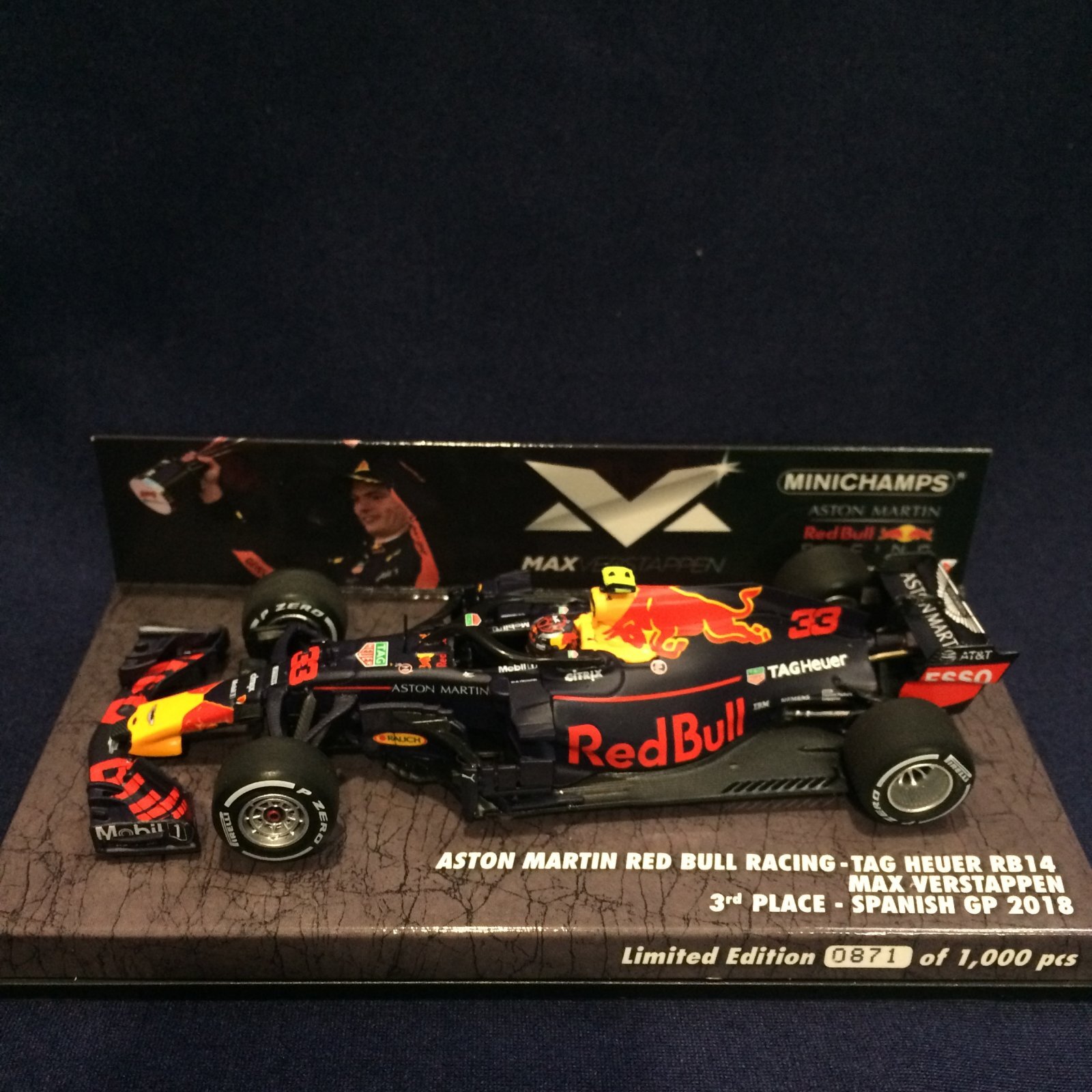 画像1: セカンドハンド品●MVショップ別注●PMA1/43 RED BULL RB14 3rd SPANISH GP 2018 (M.フェルスタッペン）#33