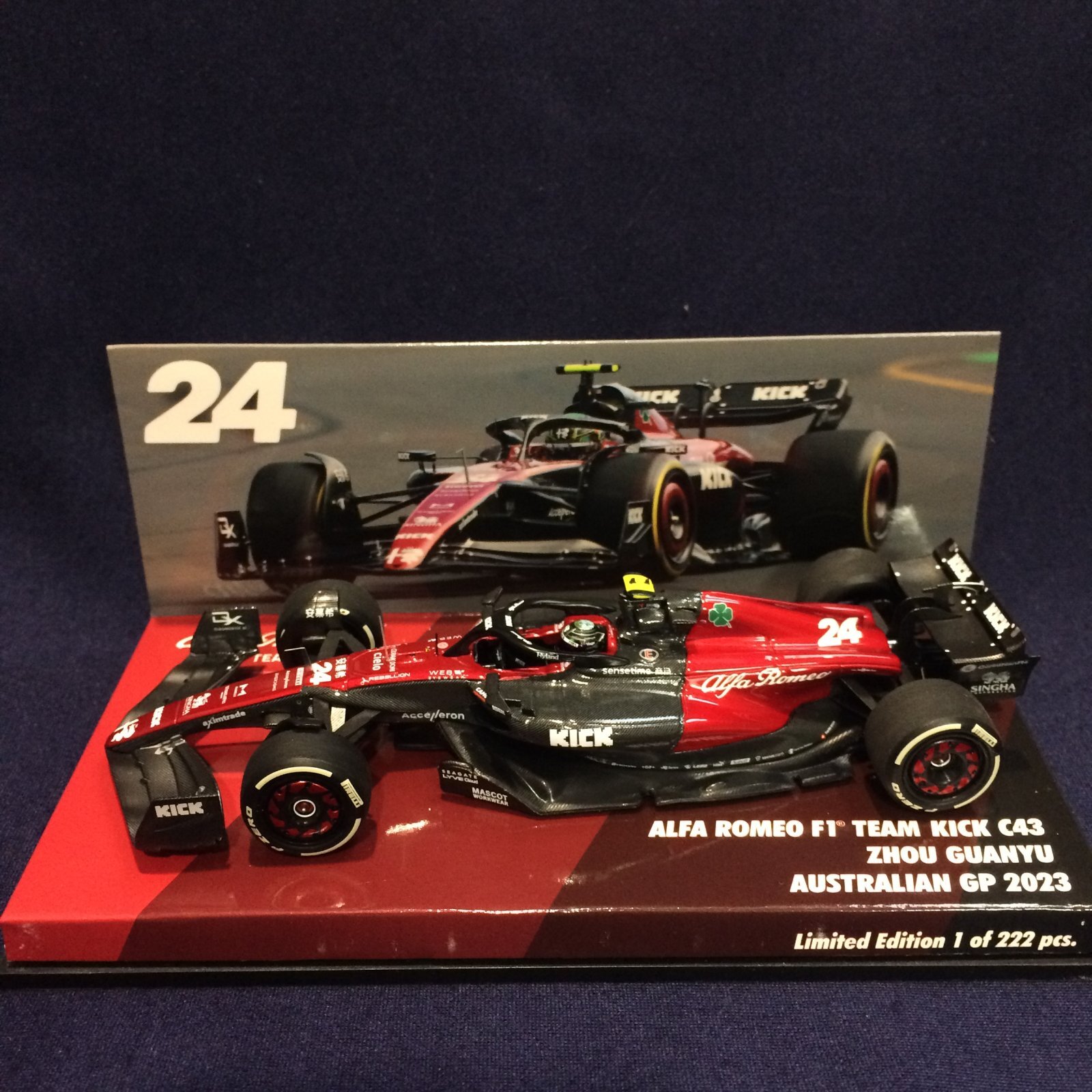 画像1: セカンドハンド品●CK MODELCARS別注●PMA1/43 ALFA ROMEO KICK C43 AUSTRALIAN GP 2023 周冠宇（ジョウ・グアンユー）#24