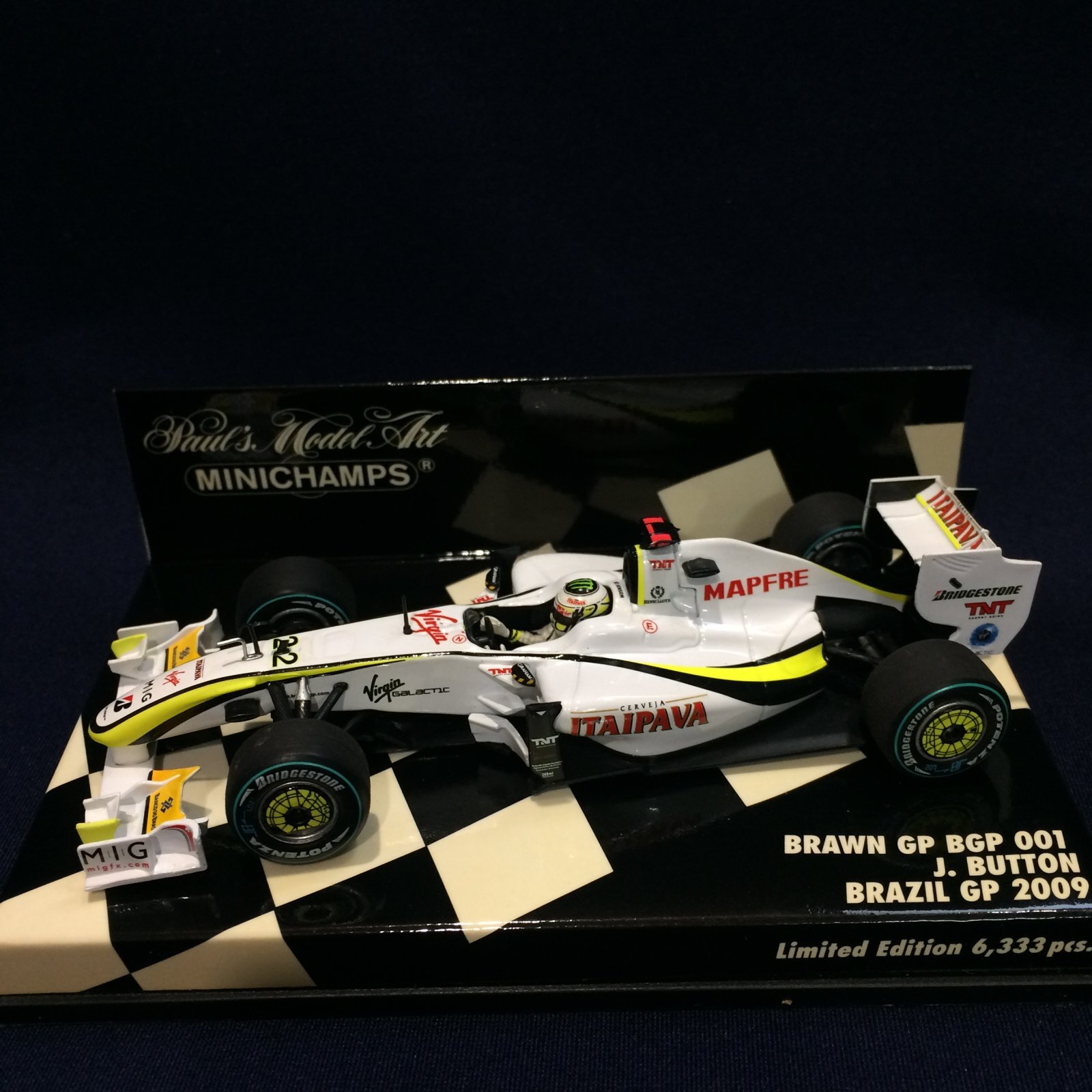 画像1: セカンドハンド品●PMA1/43 BRAWN GP BGP 001 BRAZIL GP 2009 (J.バトン）#22