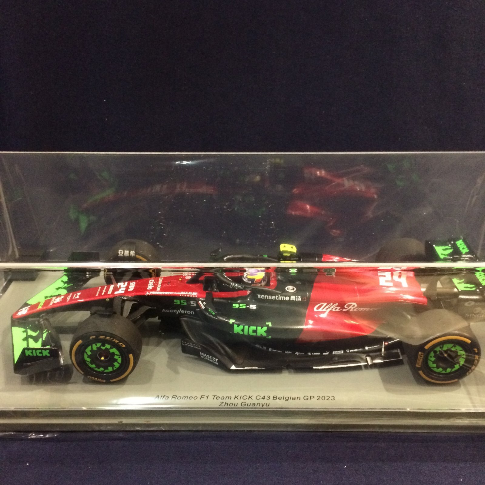 画像1: 新品正規入荷品●SPARK1/18 ALFA ROMEO KICK C43 BELGIAN GP 2023 周冠宇（ジョウ・グアンユー）#24