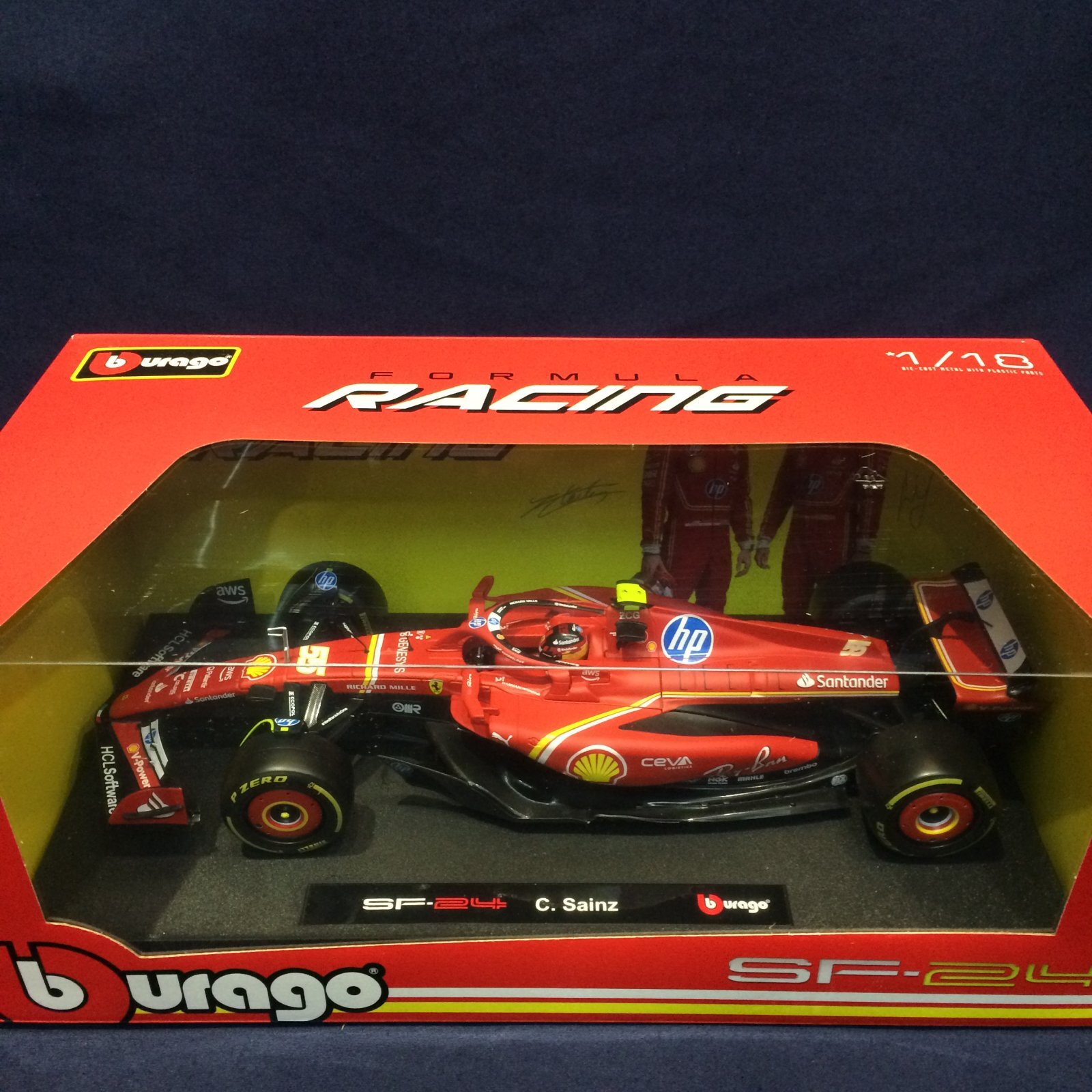 画像1: 新品正規入荷品●burago1/18 FERRARI SF-24 （C.サインツ）2024 #55