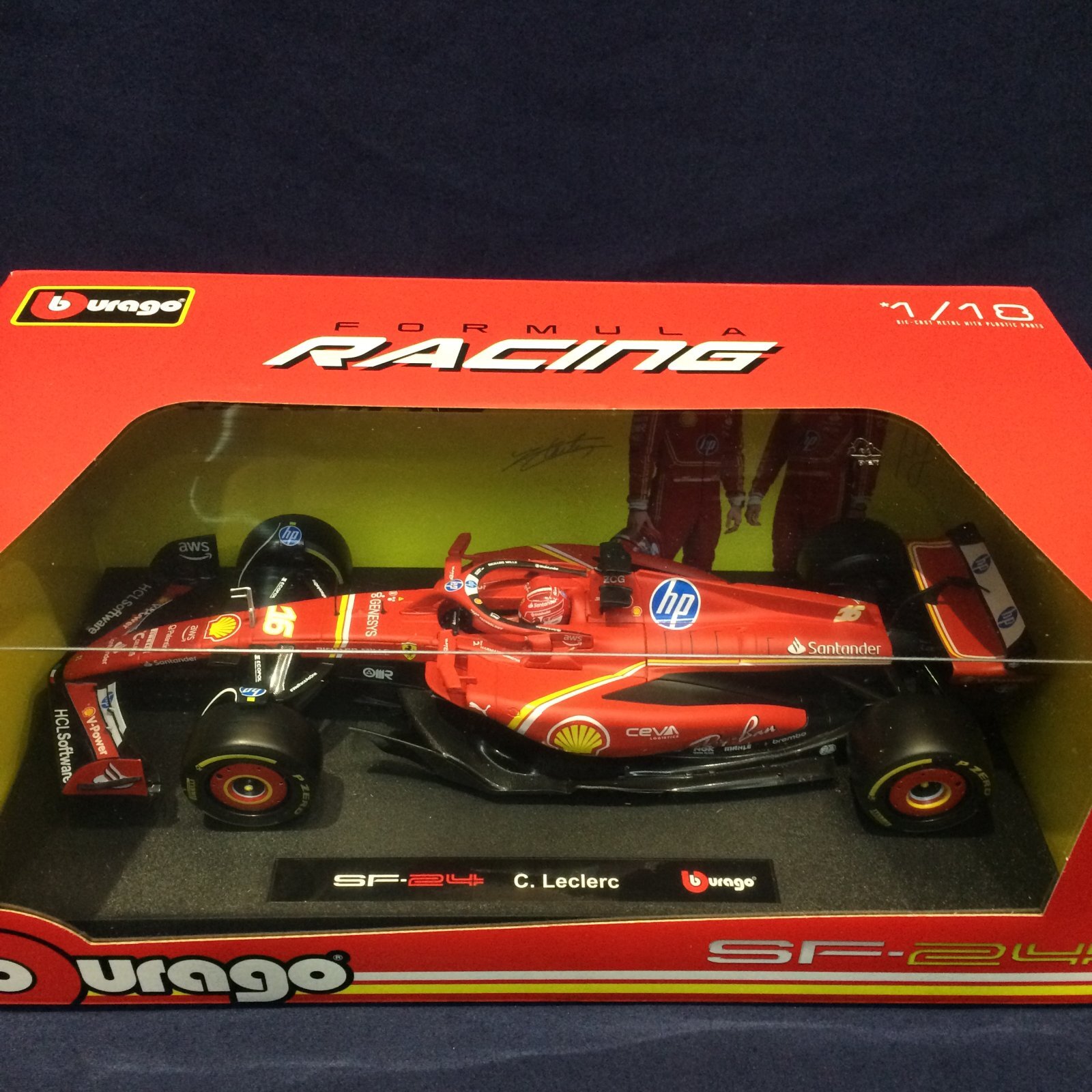 画像1: 新品正規入荷品●burago1/18 FERRARI SF-24 （C.ルクレール）2024 #16