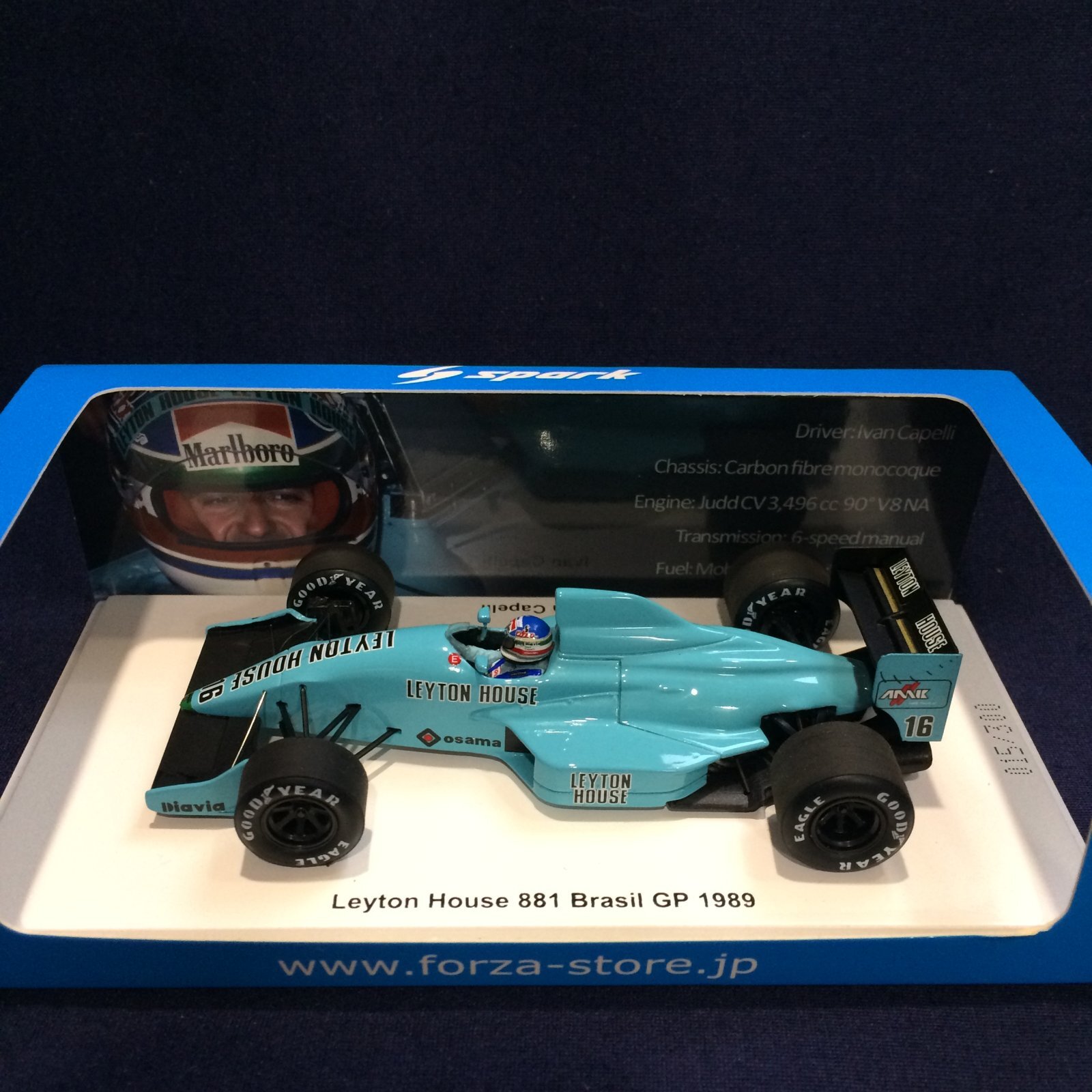 画像1: セカンドハンド品●FORZA別注●SPARK1/43 LEYTON HOUSE 881 BRASIL GP 1989 （I.カペリ）#16