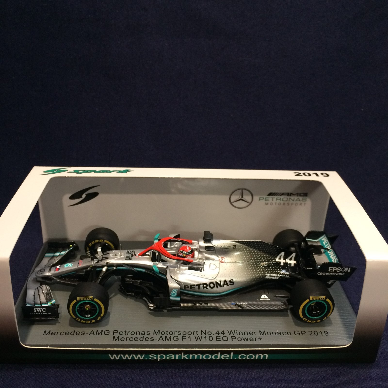 画像1: セカンドハンド品●SPARK1/43 MERCEDES-AMG PETRONAS W10 WINNER MONACO GP 2019 (L.ハミルトン）#44