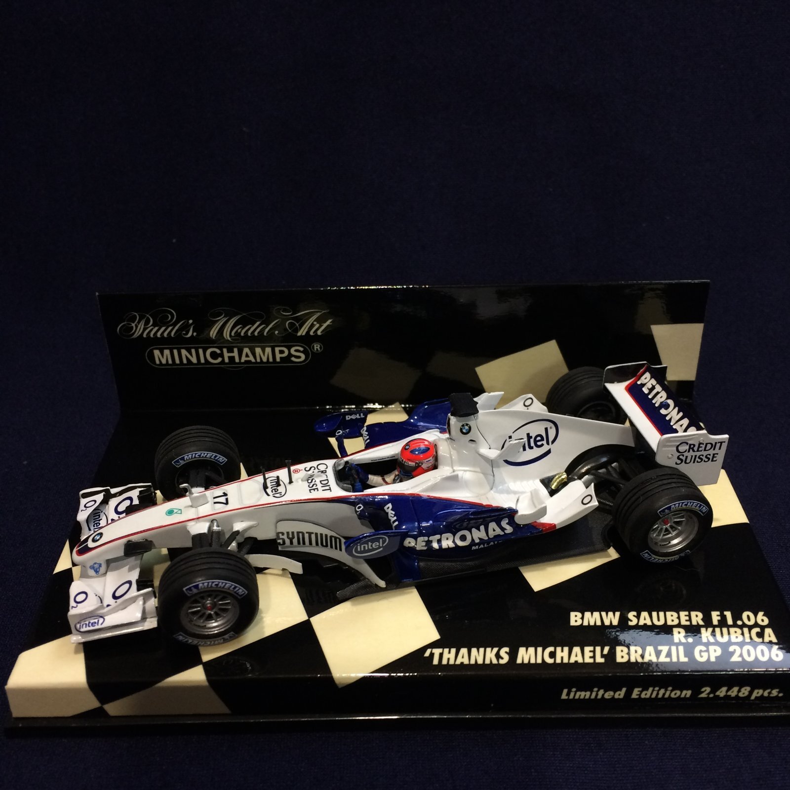 画像1: セカンドハンド品●PMA1/43 BMW SAUBER F1.06 THANKS MICHAEL BRAZIL GP 2006 (R.クビサ）#17