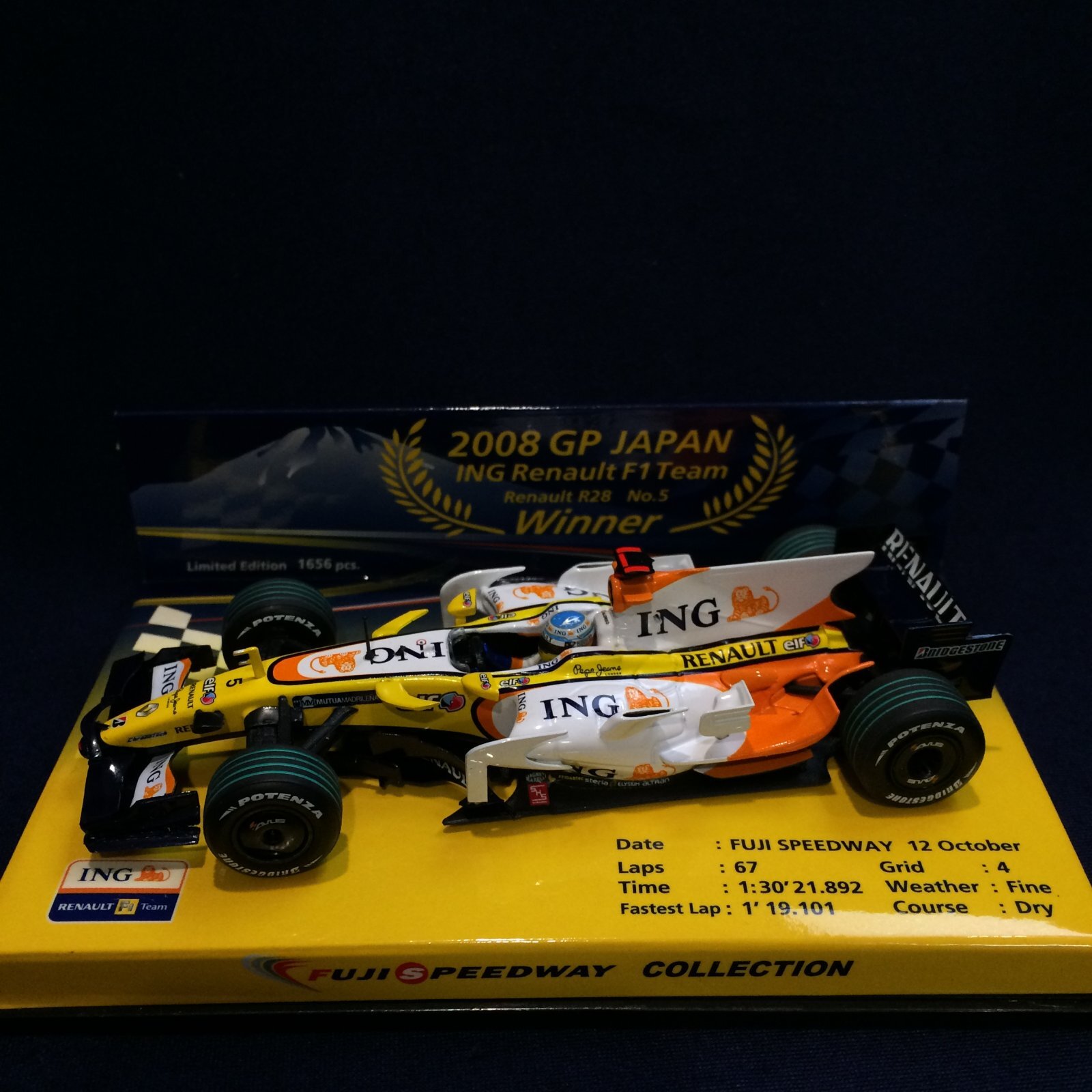 画像1: セカンドハンド品●FUJI SPEEDWAY別注●PMA1/43 RENAULT R28 WINNER JAPAN GP （F.アロンソ）2008 #5