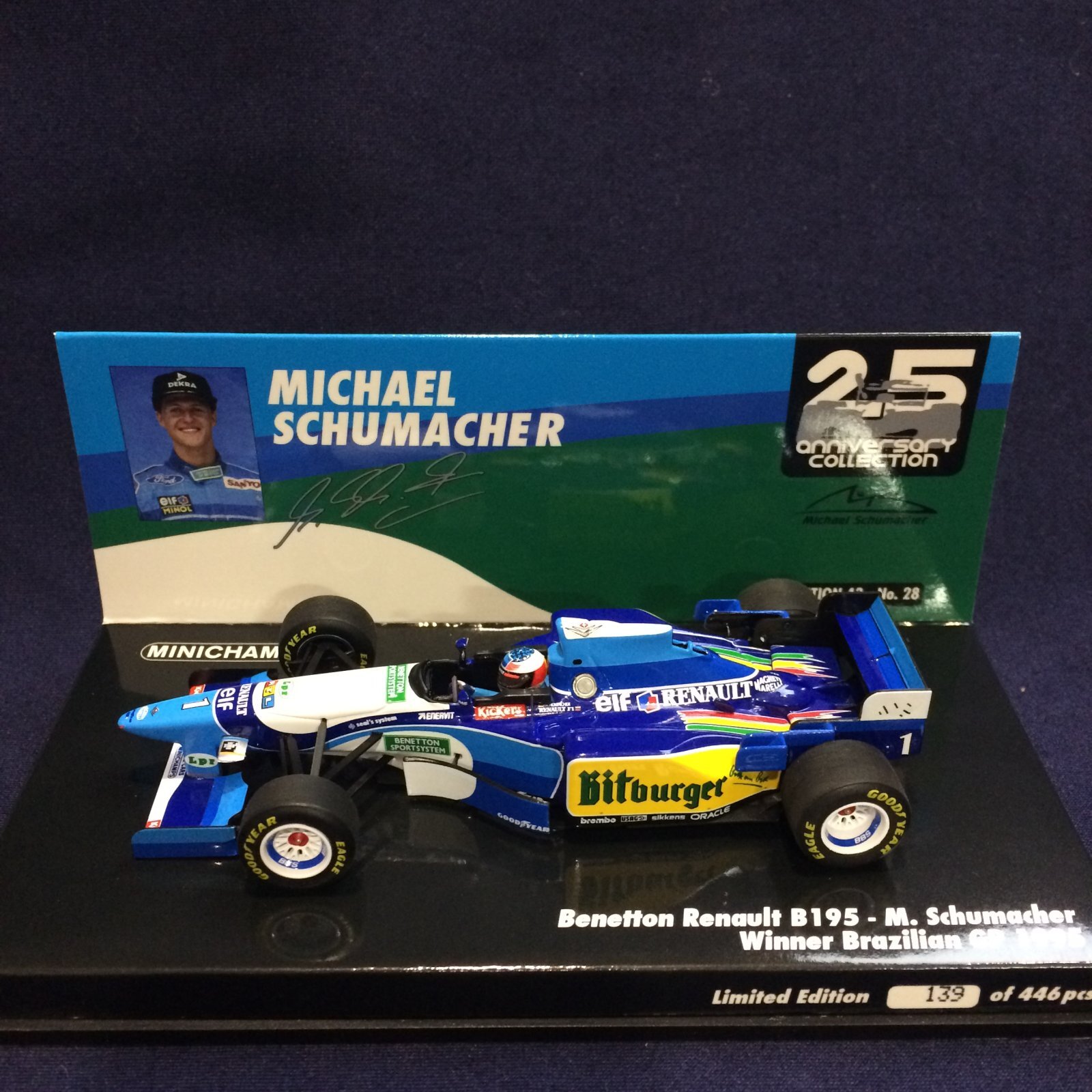 画像1: 新品正規入荷品●PMA1/43 BENETTON RENAULT B195 WINNER BRAZILIAN GP 1995 (M.シューマッハ）#1