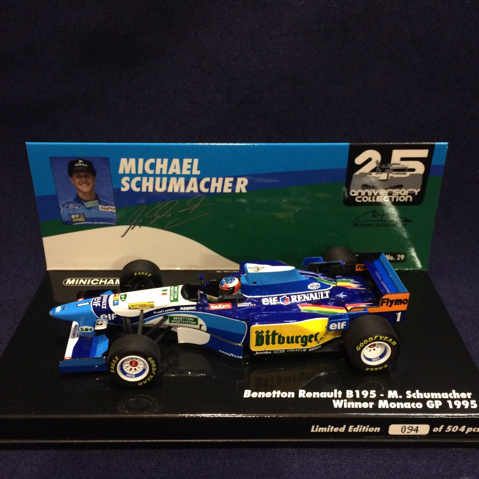 画像1: 新品正規入荷品●PMA1/43 BENETTON RENAULT B195 WINNER MONACO GP 1995 (M.シューマッハ）#1