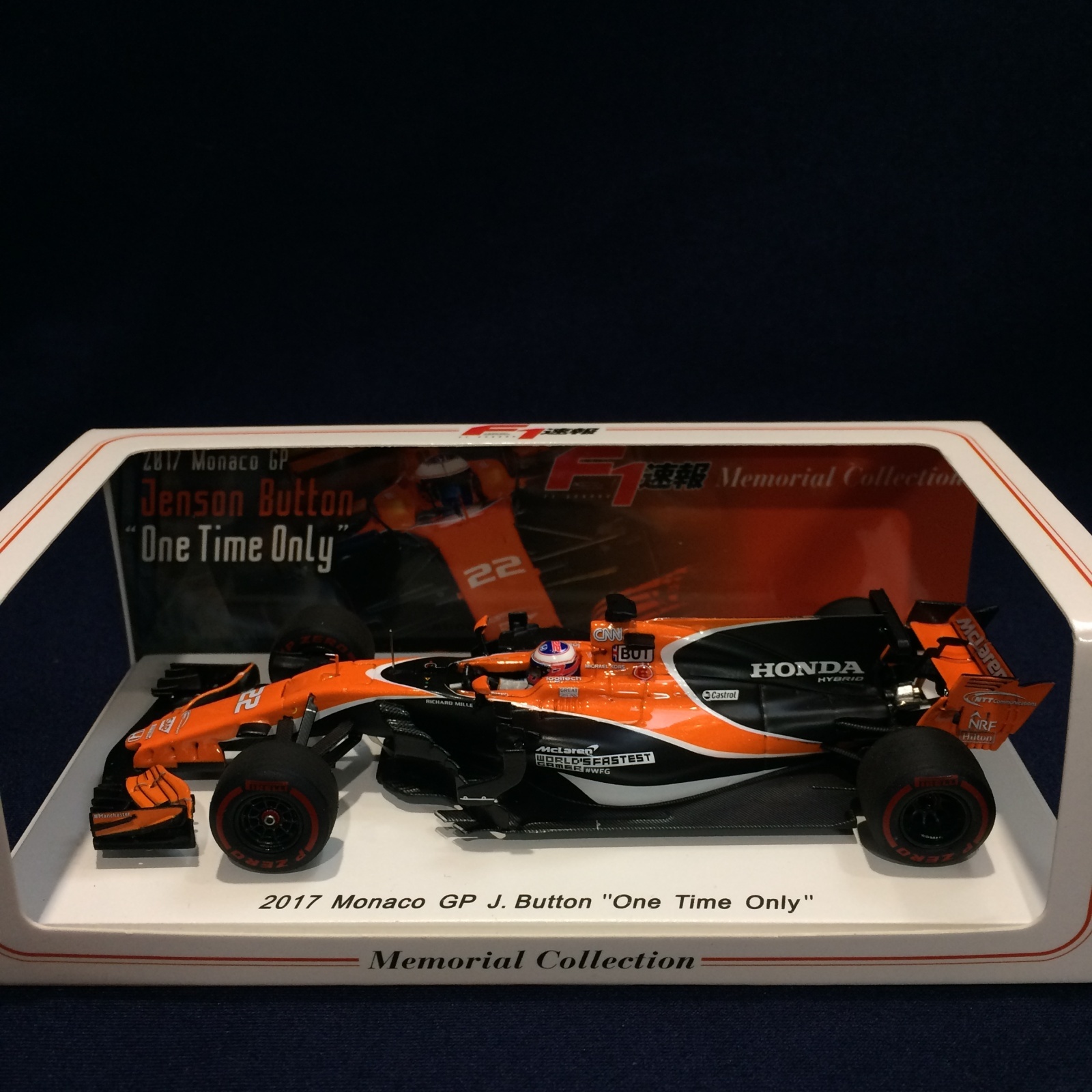 画像1: セカンドハンド品●F1速報別注●SPARK 1/43 McLAREN HONDA MCL32 MONACO GP 2017 (J.バトン）#22