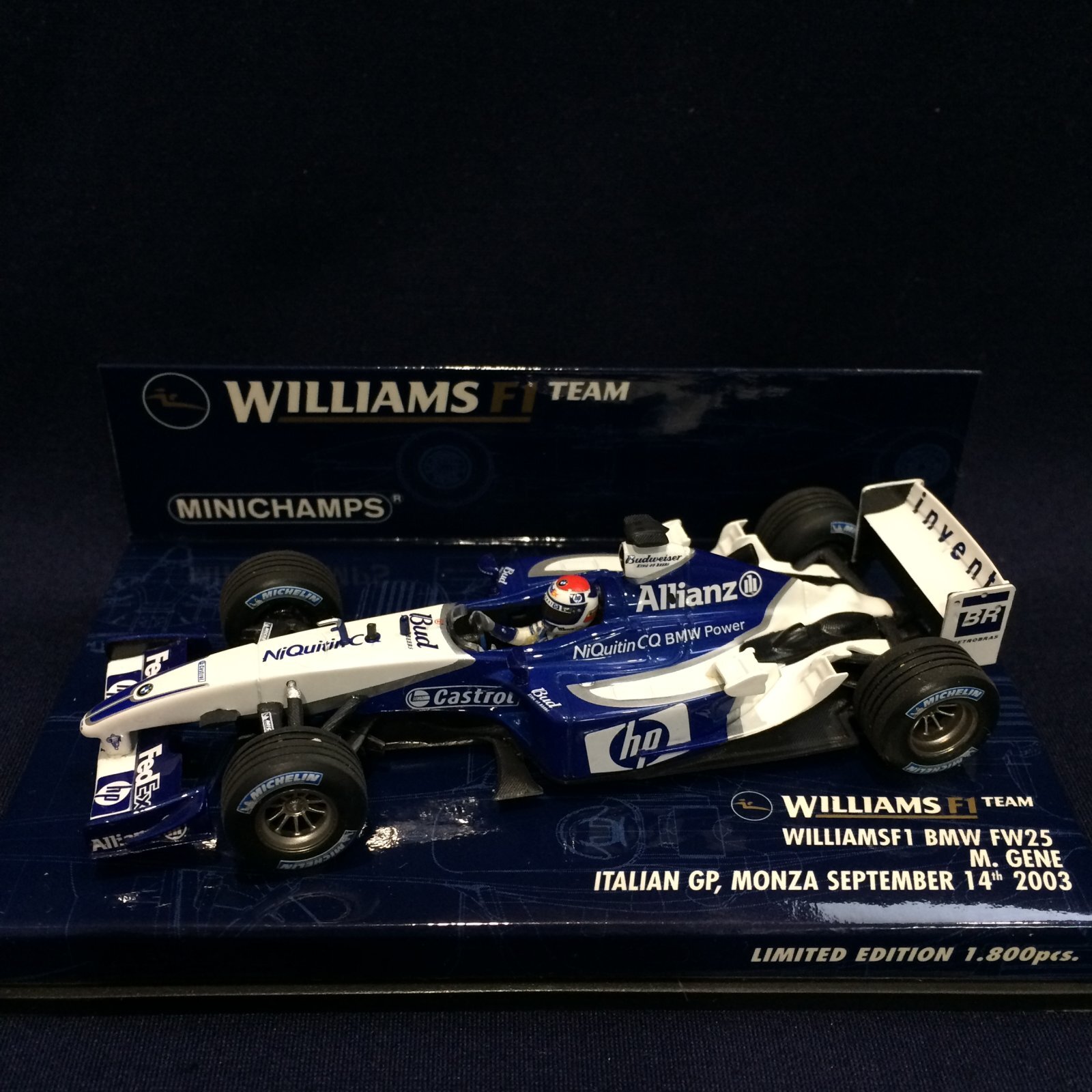 画像1: セカンドハンド品●PMA1/43 WILLIAMS BMW FW25 ITALIAN GP 2003 (M.ジェネ）#4