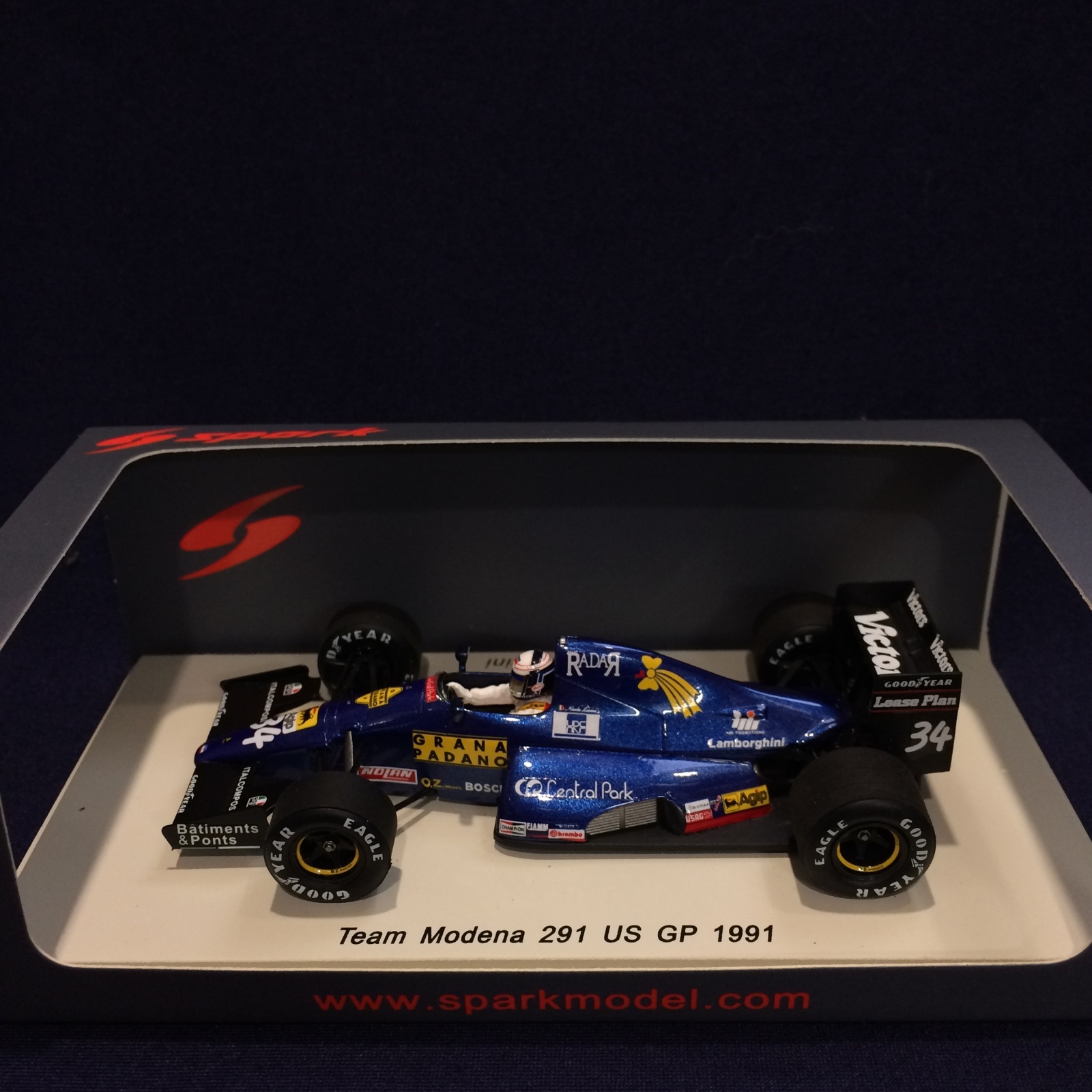 画像1: セカンドハンド品●SPARK 1/43 TEAM MODENA 291 US GP 1991 (N.ラリーニ）#34