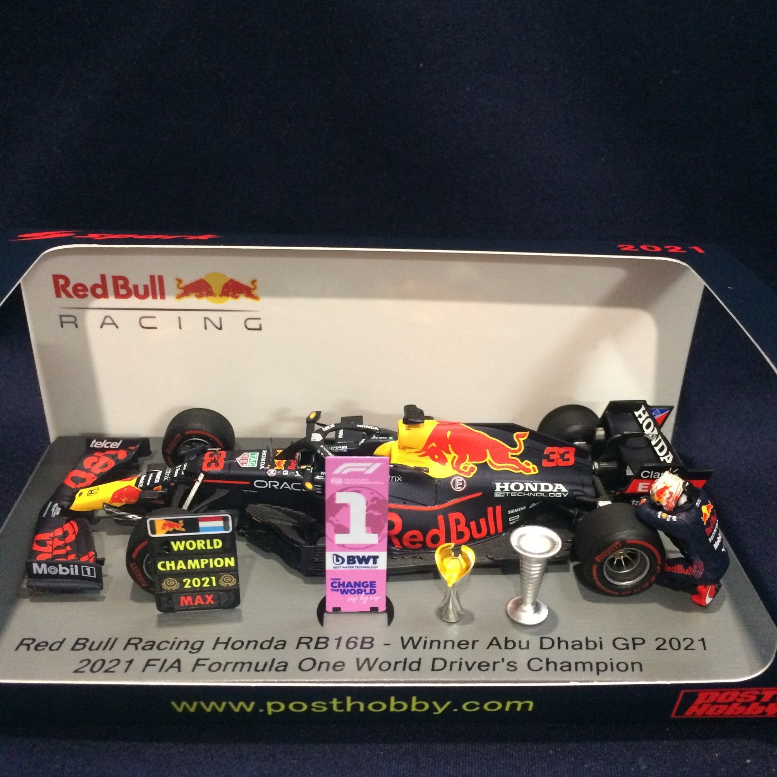 画像1: セカンドハンド品●ポストホビー別注●SPARK 1/43 RED BULL RB16B WINNER ABU DHABI GP 2021 (M.フェルスタッペン）#33