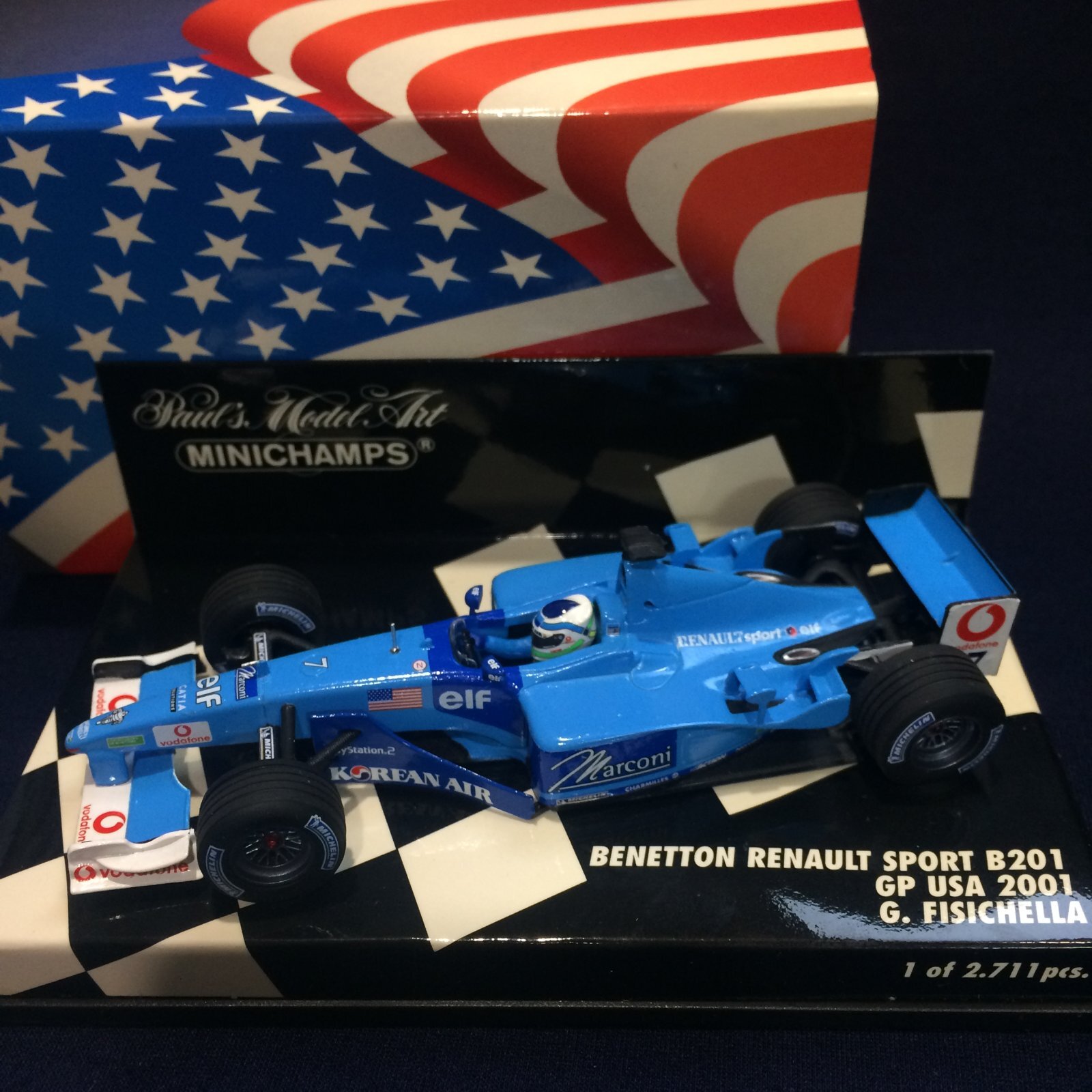 画像1: セカンドハンド品●PMA 1/43 BENETTON RENAULT SPORT B201 USA GP 2001（G.フィジケラ）#7