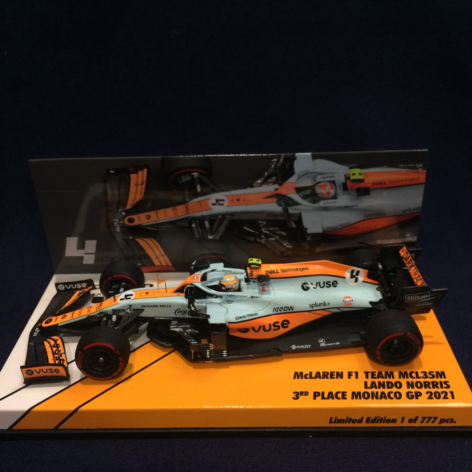 画像1: セカンドハンド品●CK-MODELCARS別注●PMA1/43 McLAREN MCL35M 3rd PLACE MONACO GP 2021 (L.ノリス）#4 