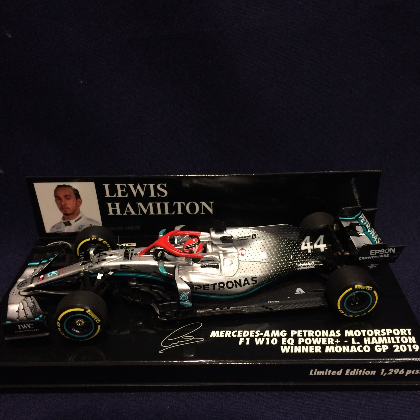 画像1: セカンドハンド品●PMA1/43 MERCEDES-AMG PETRONAS W10 WINNER MONACO GP 2019 (Lハミルトン）#44